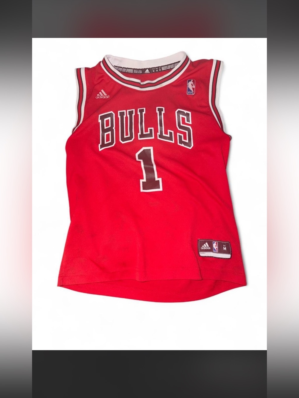 adidas Red Chicago Bulls #1 rose Basketball Jersey